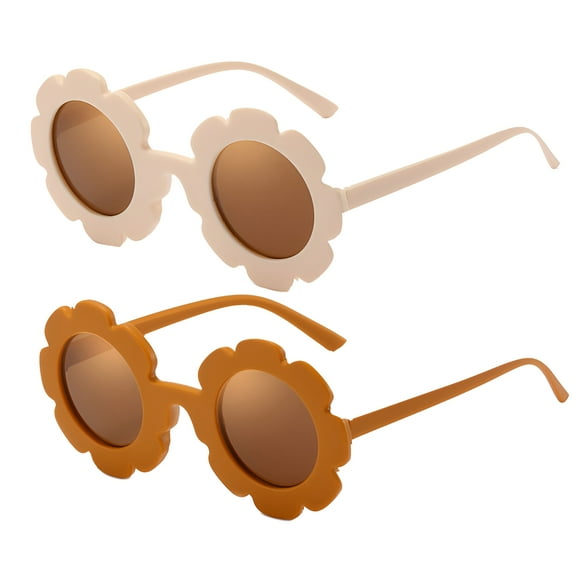 GJX 2Pcs Toddler Sunglasses Age 2-4,Vibrant Sunflower Design Toddler Sunglasses,Eye-Catching Frames That Stand Out Toddler Sunglasses Age 1-2,Multicolor