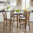 thumbnail image 2 of Mainstays 5 Piece Mission Counter Height Dining Set, Solid Wood, Cherry Color for Indoor, 2 of 11
