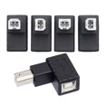 thumbnail image 1 of YISITIAN 4Pcs USB 2.0 B Type Male to Female Extension Adapter Horizontal Vertical Angled 90 Degree for Disk Scanner CJ919-25217, 1 of 8