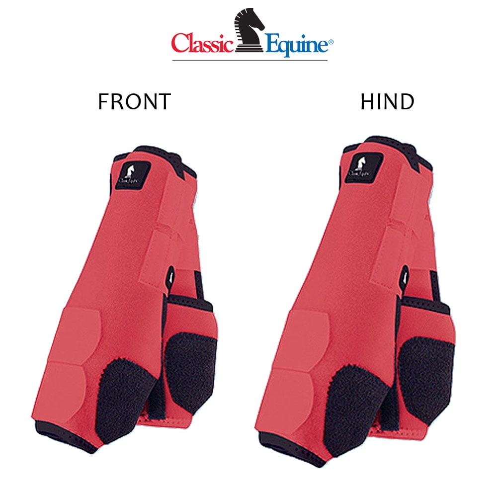 4 PACK CORAL CLASSIC EQUINE LEGACY SYSTEM HORSE FRONT REAR HIND SPORT BOOT by CLASSIC EQUINE