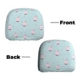 thumbnail image 6 of Kdxio Milk Tea Pattern Print 2 Piece Car Head Rest Covers Set Auto Front/Rear Seats Headrest Cover Universal Fit Most Cars,Sedan, SUV, 6 of 9