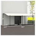 thumbnail image 3 of 10'x20' Outdoor Pergola Canopy, Metal Patio Pergola with Drainage, Cream White, 3 of 9