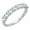 Aquamarine, variant on Collection 0.75 Carat (ctw) Round Blue & White Diamond Bridal Anniversary Wedding Band for Women in 10K White Gold, Size 10
