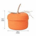 thumbnail image 2 of Halloween Decor, Halloween Pumpkin Storage Basket with Cotton Rope Handwoven for Candy and Home Organization, 10.2 x 10.2 x 2.0 in, for Halloween Home Decor, Thanksgiving Tabletop and Fall Party, 2 of 5