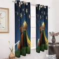 thumbnail image 3 of teenager And Fox Under Stars(1) 2pcs Blackout Curtains For Living Room Bedroom Grommet Top Window Set for Left And Right Biparting Open, 3 of 6