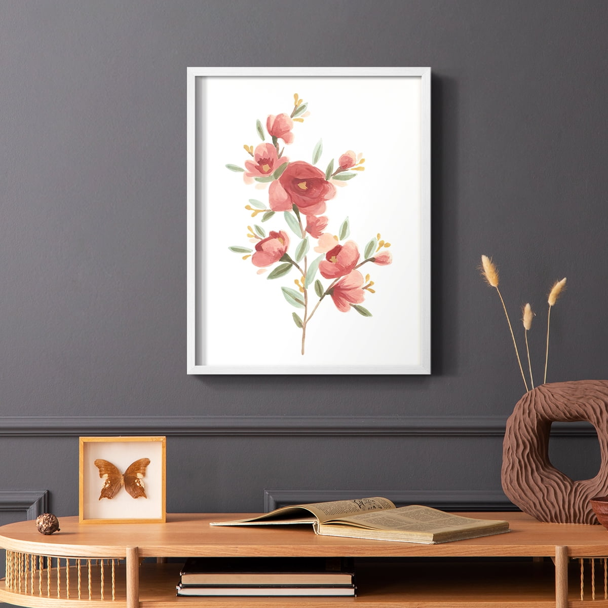 Wildflower Sprig IV Framed Print - Solid Wood in Single Picture Frame Solid Wood 2 Framed Print