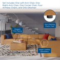 thumbnail image 4 of Sectional Sofa Set, Faux Vegan Leather, Tan, Modern Contemporary Urban Design, Living Lounge Room Hotel Lobby Hospitality, 4 of 10