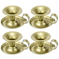 thumbnail image 1 of Unique Bargains Retro Iron Taper Candle Holder Gold Simple Candlestick Holders, Set of 4, 1 of 7