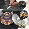 thumbnail image 4 of Yayeee Ashtray with Lid for Cigarette Smokeless Stainless Steel Home Ash Holder, Colorful Abstract Eagle, 4 of 7