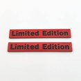 thumbnail image 2 of 2x Chrome Metal Limited Edition Logo Emblem Auto Badge 3D Premium Car Rear Trunk Sticker Side Fender Decal (Red&Black), 2 of 8
