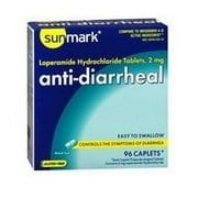 Sunmark Anti-Diarrheal Caplets, 2mg, 96 Count