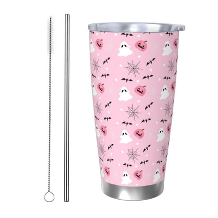 

Junzan Bat And Pumpkin for 20oz Stainless Steel Insulated Car Cup with Spillproof Lid - Insulated Coffee Mug Thermal Cup-Straw Two-piece Set