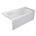 thumbnail image 1 of 60 x 30 in. Acrylic Bath Tub with Sculpted Interior & Decorative Integral Skirt Right Hand Drain, White, 1 of 1