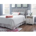 thumbnail image 3 of Linon Sibley Button Tufted Full or Queen Headboard, Bella Dove Gray Linen Fabric, 3 of 10