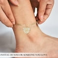 thumbnail image 2 of IEFSHINY Initial Ankle Bracelets for Women 14K Gold Plated Heart Anklet with Initials Letter Charm Anklets for Women, 2 of 7