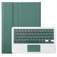 thumbnail image 4 of PU Leather Smart Stand Case with Pencil Holder Bluetooth Touchpad Keyboard for iPad 6th 5th Generation 9.7 inch Dark Green, 4 of 5