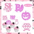 thumbnail image 5 of JOYMEMO 36 Pcs Halloween Bachelorette Cupcake Toppers Pink Purple - She Found Her Boo Bridal Shower Decorations, Boo to Be Cake Decorations for Engagement Party, 5 of 6
