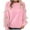 Pink, variant on Women's Valentine's Day Sweetheart Sweatshirt, Long Sleeve Bow Detail Top, Loose Fit Romantic Sweatshirt, Plus Size Date Night Top, Bow Sleeve Sweatshirt, Cute Casual Top Black L