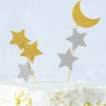 thumbnail image 3 of 4 confeti de papel y estrellas brillantes de doble cara, dorado y plateado, para mesa, para decoración de Ramadán Mubarak, bodas, cumpleaños, baby shower, 3 of 7