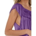 thumbnail image 6 of EZI Nightgowns for Women - Soft & Breathable Satin Night Gowns for Adult Women - Medium to Plus Size Womens Sleep Shirts - Knee-Length Nightgown, 6 of 9