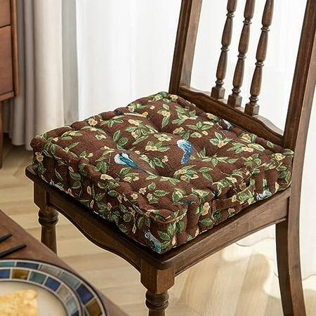 

Nvzi Famrhouse Animal Printed Chair Seat Cushions for Dining Room Chairs Super Soft Comfy Chair Pad with Handle (Coffee 16 x16 )