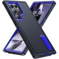thumbnail image 1 of KOMI for Samsung Galaxy S24 Ultra Case for Samsung S24 Ultra Phone Case with Built in Kickstand, Shockproof/DropProof Military Grade Protective Cover for Galaxy S24 Ultra 5G Dark Blue/Sapphire, 1 of 5