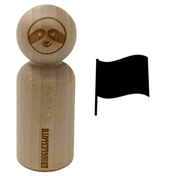 Waving Flag Solid Rubber Stamp for Scrapbooking Crafting Stamping - Small 3/4 Inch