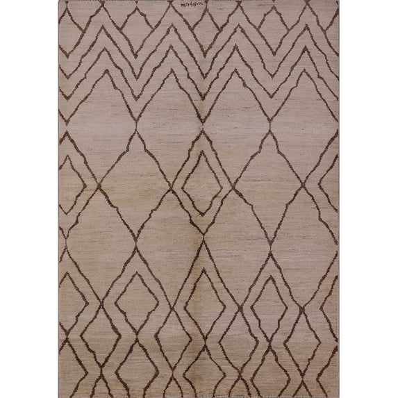 Ahgly Company Indoor Rectangle Mid-Century Modern Khaki Rose Pink Solid Area Rugs, Swatch Sample