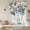 Teal, Sage, Ivory, variant on Blue Hydrangea Tie Up Curtains for Windows, Adjustable Balloon Window Shades, Retro Botanical Floral Farmhouse Kitchen Window Treatments Farmhouse Short Curtains with Rod Pocket 42"x45"
