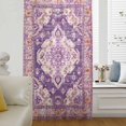 thumbnail image 6 of Purple Orange Boho Sheer Curtains 84 Inches Long, Ethnic Geometric Middle Century Art Light Filering Curtains, Breathable Simi Curtain Privacy Drapes for Living Room Bedroom Window Treatment, 6 of 9