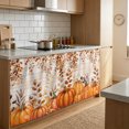 thumbnail image 4 of Fall Orange Pumpkins Sink Skirt Curtain 32''x55'',Thanksgiving Autumn Vintage Leaves Cabinet Door Curtain Pantry Utility Curtains,Bathroom Kitchen Laundry Privacy Drape Waterproof Dishwasher Curtains, 4 of 9