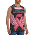 thumbnail image 2 of Pofeuu Ribbon With Angel Wings Print Men's Muscle T-Shirt, Sleeveless, Muscle Tank, Classic Muscle Tee Top For Men Casual Sleeveless Muscle T-Shirt Trendy Clothes-Small, 2 of 7