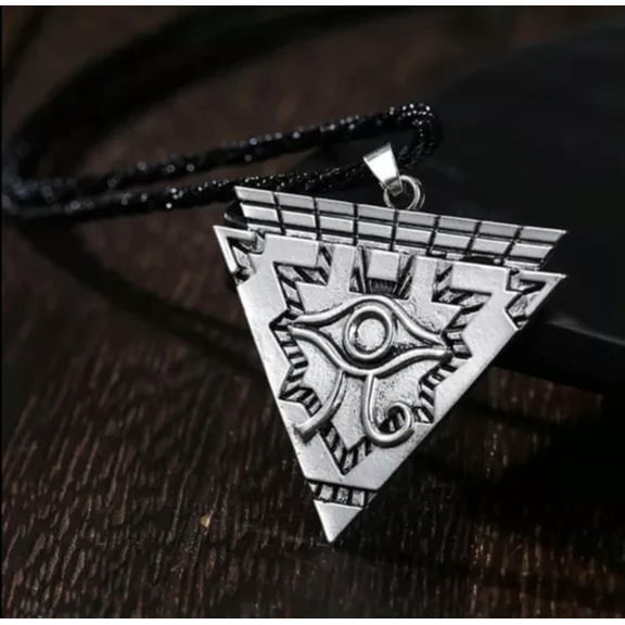 HOOUN Mens Slavic Statement Evil Eye Triangle Silver Color Pendant Necklace