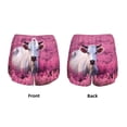 thumbnail image 5 of Lsque Flower Field Cow Printed Women's Running Shorts with Liner Pockets,Elastic Quick Dry Workout Athletic Gym Yoga Shorts,Womens High Waist Shorts-X-Large, 5 of 9