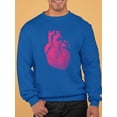 thumbnail image 2 of Colorful Red Anatomical Heart Sweatshirt Men -Image by Shutterstock, Male XX-Large, 2 of 4
