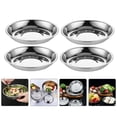 thumbnail image 3 of Nvzi Juego de platos de acero inoxidable, 6 platos redondos de cena, platos de metal para acampar, 3 of 4