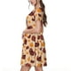 thumbnail image 2 of Balery Thanksgiving Turkey and Pumpkin Vestidos sueltos de manga corta para mujer, vestidos de verano 2025, vestidos casuales de corte A con vuelo., 2 of 6