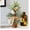 Pine Leaf, variant on 9.8 Inch Mini Simulation Christmas Tree Potted Household Xmas Desktop Decoration