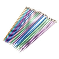 Gupbes 10in Knitting Needles Set Single Pointed 25cm Colored Ultra Light Various Sizes Available Aluminum Knitting Supplies,Aluminum Knitting Needles,10in Knitting Needles Set