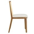 thumbnail image 5 of Side Dining Chair, Ivory White, Fabric, Wood, Rattan, Bar Pub Cafe Bistro Dining Kitchen Hospitality Restaurant, Modern Contemporary, HB37084, 5 of 9