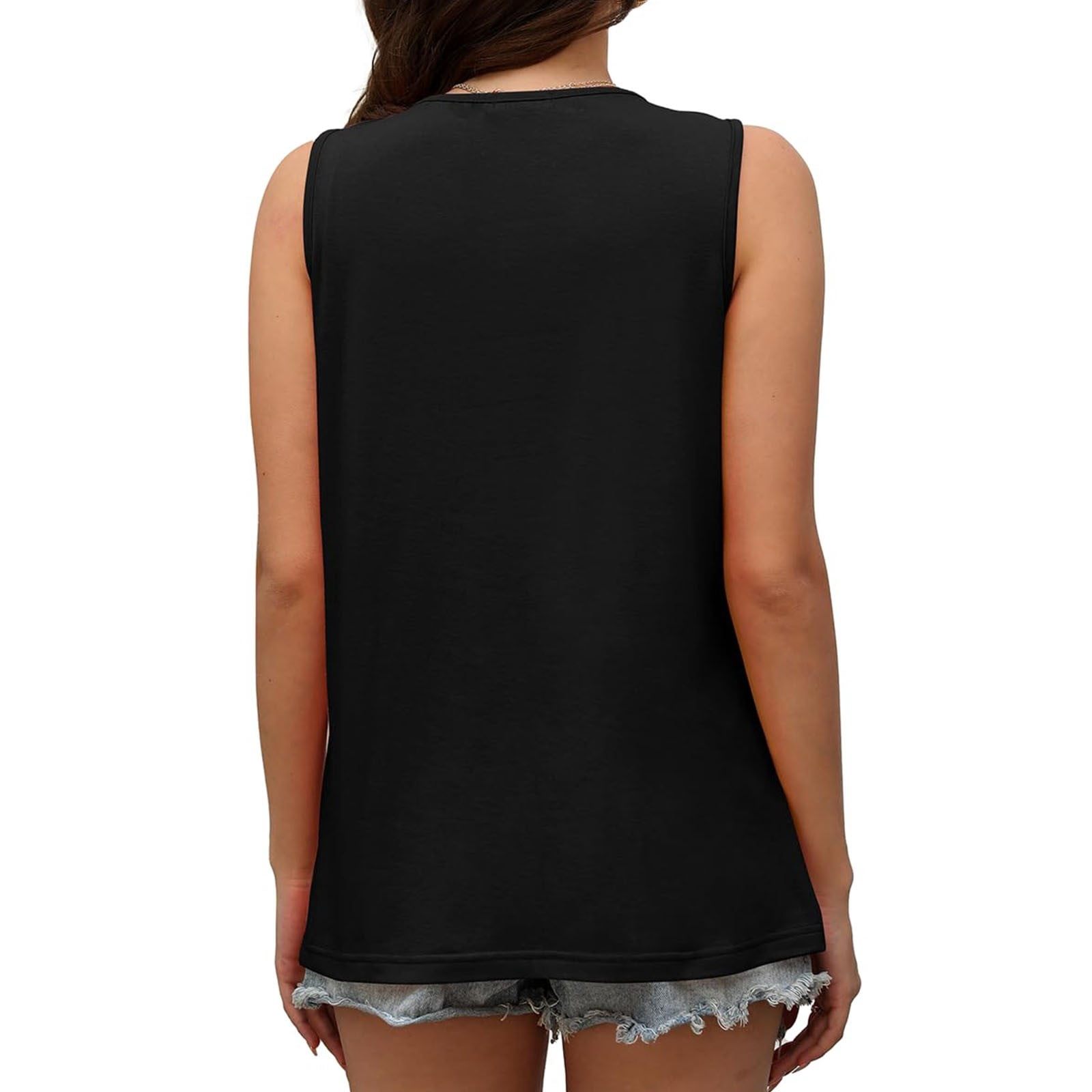 Débardeur Femme été - Coupe Ample, Col Plissé, Sans Manches - En Polyester/élasthanne - Décontracté Et Confortable - 10