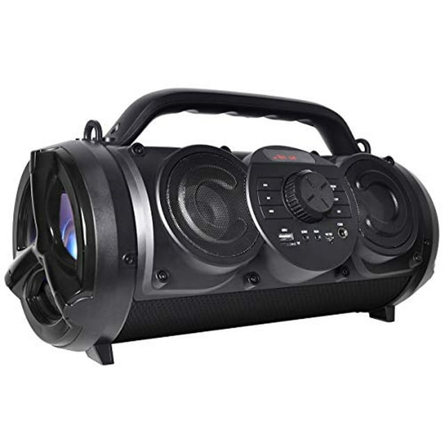 Altavoz portátil Boytone BT-18BK: interior / exterior, 25W, sonido potente, graves profundos, EQ, subwoofer de 5", 2 x 3.25 Tweeter, FM, 9H reproducción, USB, Micro SD, AUX, micrófono, grabación, luz