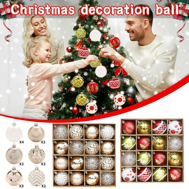 Ganfancp Árbol de Navidad Pavo Real Electrochapado Plástico Pintado Colgante 1X16 Bolas de Navidad
