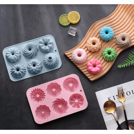 Mini Fluted Cake Pan, 6-Cavity ,