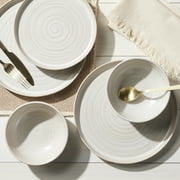 Better Homes & Gardens Collins Cream Stoneware 12-Piece Dinnerware Set