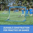 thumbnail image 4 of GoSports Team Tone 4 ft x 3 ft Portable Soccer Goals for Kids - Set of 2 Pop Up Nets for Backyard - Royal Blue, 4 of 7