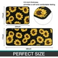 thumbnail image 6 of Black Sunflower Kitchen Rugs Mat Farmhouse Style Sunflower Rug Anti Fatigue Kitchen Rug Set PVC Non Slip Waterproof Washable Rug (47.2x17.7 23.6x17.7), 6 of 6