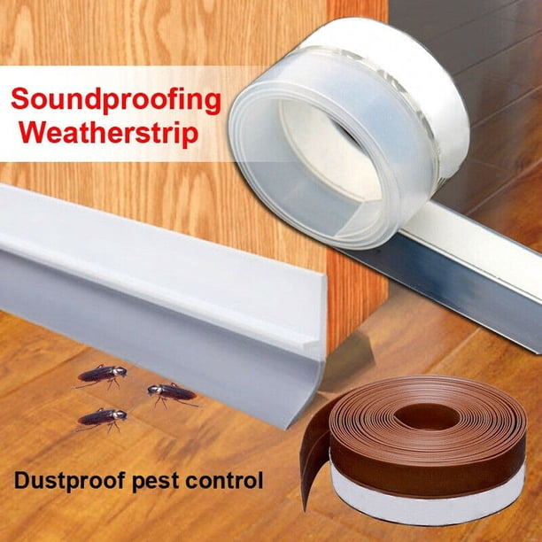 Fiudx Burlete Autoadhesivo, Disponible En Marrón y Blanco, Resistente a Altas Temperaturas, Resistente Al Viento y Al Ruido, Apto para Puertas y Ventanas, Fácil Instalación, 2 M de Longitud.