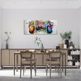 thumbnail image 3 of Erosebridal Gamer Bathroom Wall Art 12" x 16" 3 Piece Game Controller Canvas Wall Art for Living Room Gaming Gifts Office Wall Decorations Artwork Posters Gaming Grunge Art Wall Painting, 3 of 5