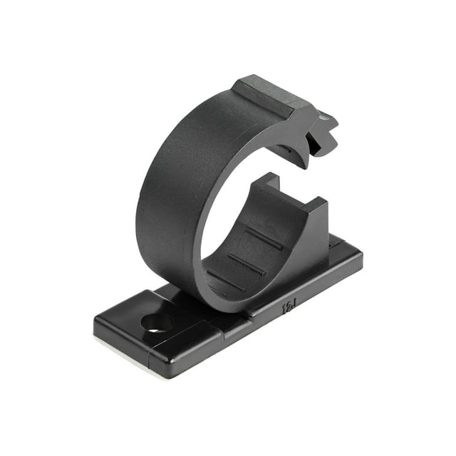 StarTech.com 100 Adhesive Cable Management Clips Black, Network/Ethernet/Office Desk/Computer Cord Organizer, Sticky Cable/Wire Holders, Nylon Self Adhesive Clamp UL/94V-2 Fire Rated - Nylon 66 Plastic - TAA (CBMCC3) - Cable clips - black - TAA Compliant (pack of 100)
